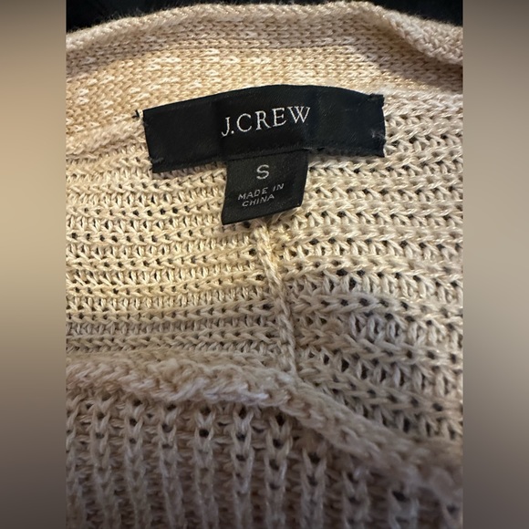 J. Crew Women’s Relaxed Linen Blend Cardigan Sweater in Oatmeal Size Small - Picture 7 of 12